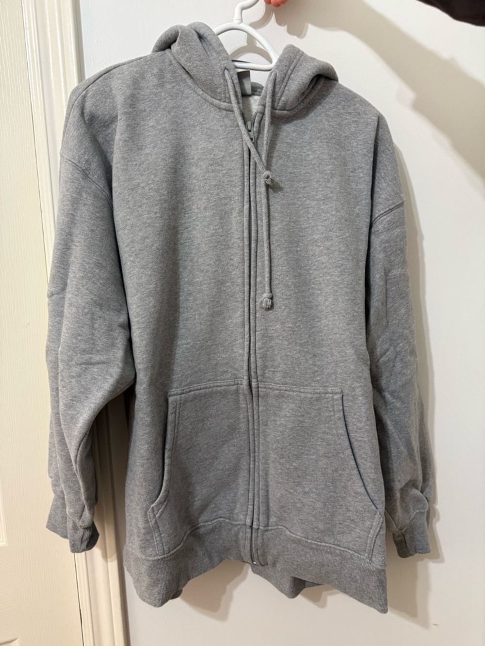 Aritzia Gray Full-Zip Hoodie Sweatshirt